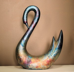 Large Raku Swan